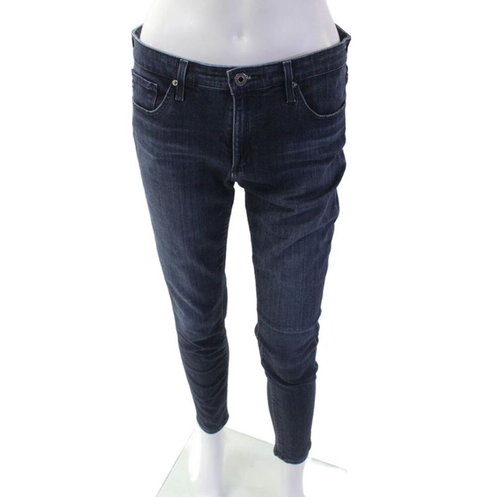 AG-ED Denim Women Skinny Ankle Jeans Dark Blue Button Size 29